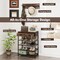 5-Tier Shoe Rack and Wall-Mounted Coat Hanger with Floating Shelf